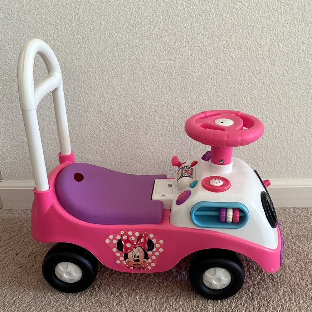 Disney Minnie Mouse Pink and Purple Ride-On Walker